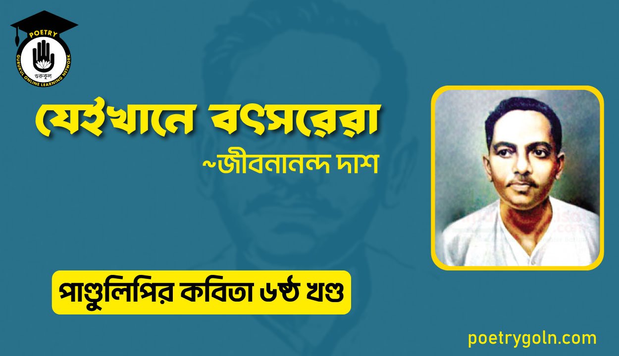 যেইখানে বৎসরেরা । জীবনানন্দ দাশ । পাণ্ডুলিপি কাব্যগ্রন্থ,২০০৫